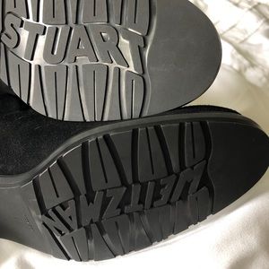 Never worn size 9.5 Stuart Weitzman black suede OTK boots